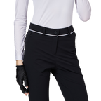 Thin elastic waist split women's trousers