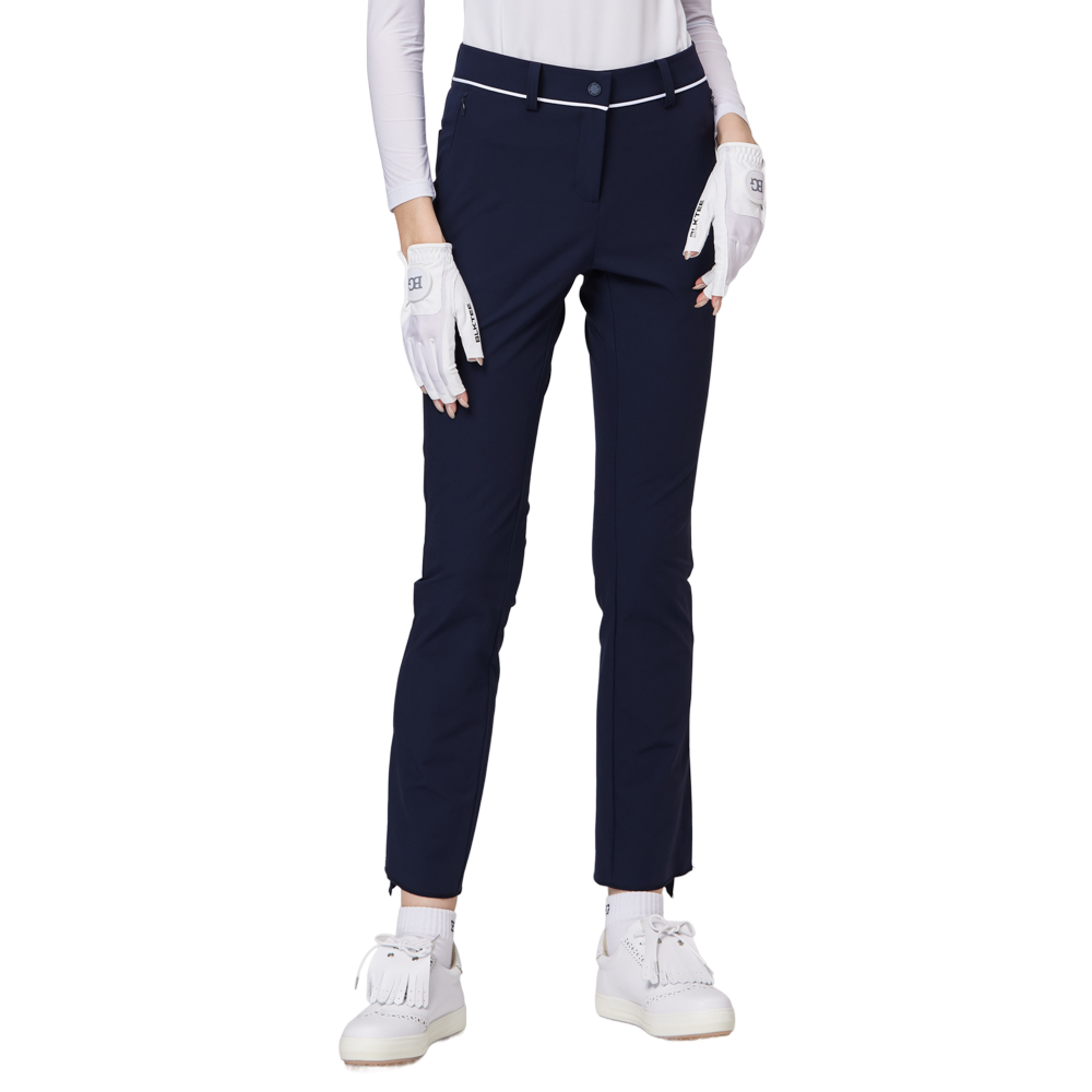 Thin elastic waist split women's trousers