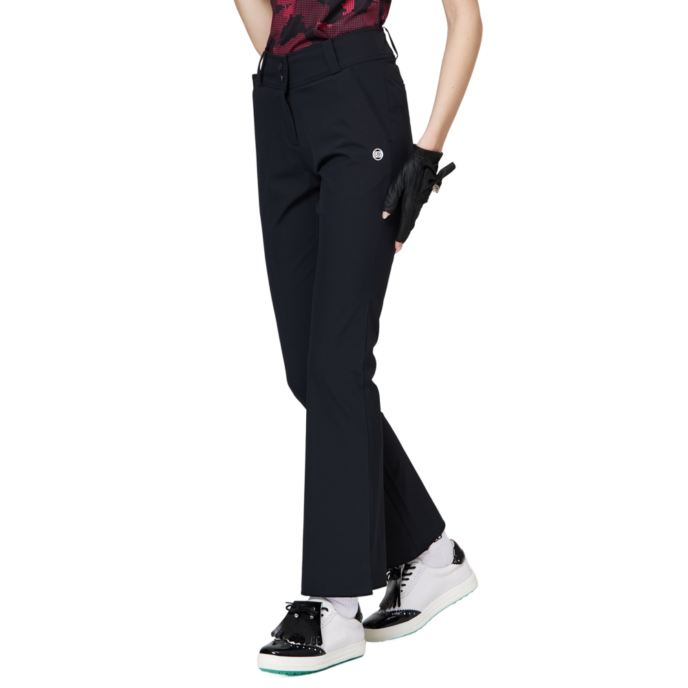 高腰微喇叭女士長褲