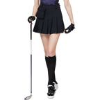 Skirt pendek wanita berlipat lebar berpinggang tinggi