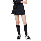 Skirt pendek wanita berlipat lebar berpinggang tinggi