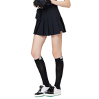 Skirt pendek wanita berlipat lebar berpinggang tinggi