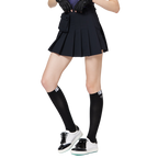 Skirt pendek wanita berlipat lebar berpinggang tinggi