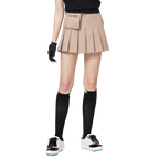 Skirt pendek wanita berlipat lebar berpinggang tinggi