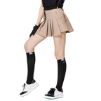 Skirt pendek wanita berlipat lebar berpinggang tinggi