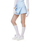 Skirt pendek wanita berlipat lebar berpinggang tinggi