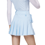 Skirt pendek wanita berlipat lebar berpinggang tinggi