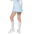 Skirt pendek wanita berlipat lebar berpinggang tinggi