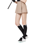 Printed high-waisted A-line women's shorts skirt