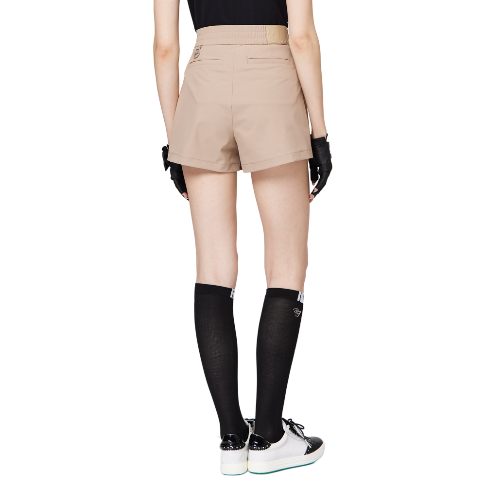 Printed high-waisted A-line women's shorts skirt