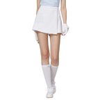 Printed high-waisted A-line women's shorts skirt