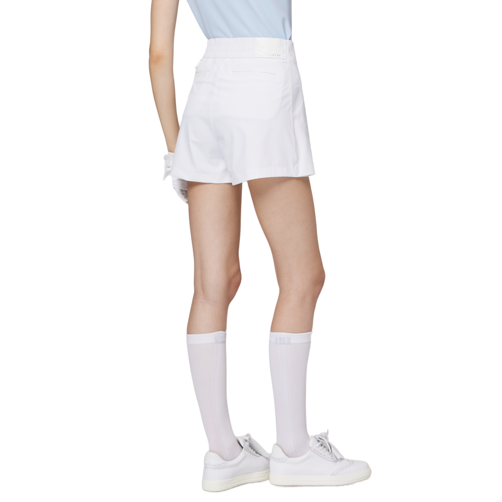 Printed high-waisted A-line women's shorts skirt