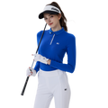 Wave Jacquard Polo Long Sleeve Top