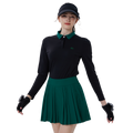Retro Knit Collar Long-Sleeved Top