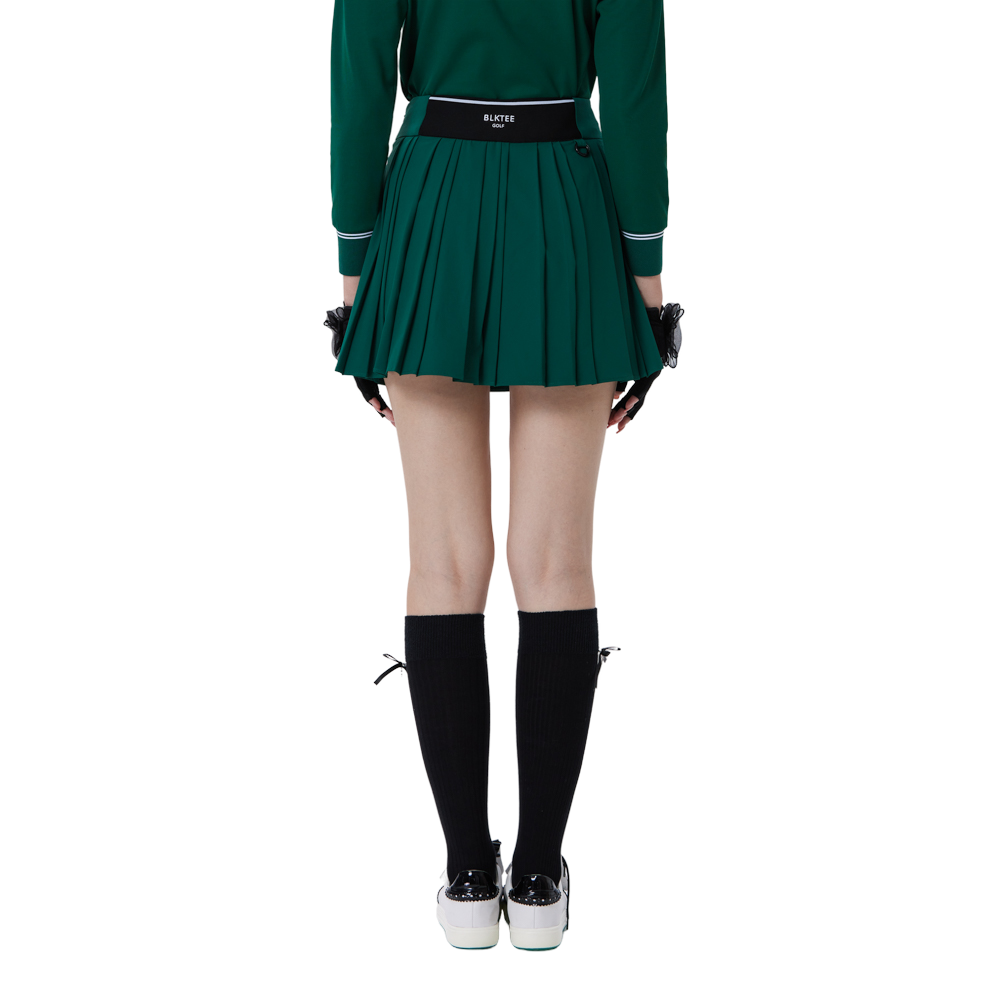 韓系學院風高腰百褶裙