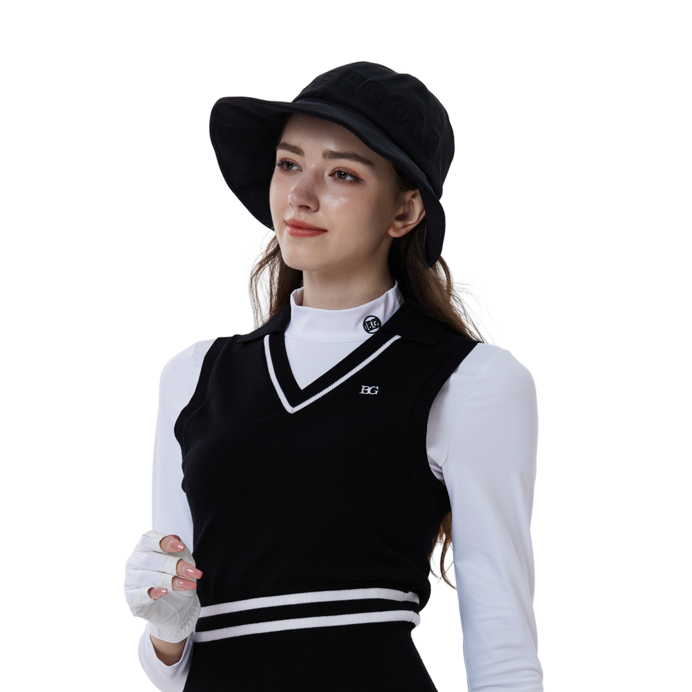 大帽簷女士漁夫帽 (黑)