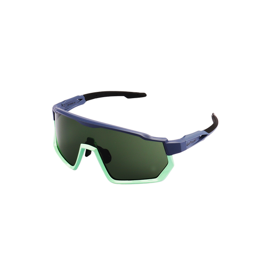 GoPlayer Large Frame Sunglasses (Blue Green Frame Green Film)