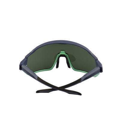 GoPlayer Large Frame Sunglasses (Blue Green Frame Green Film)