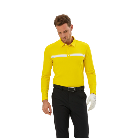 TEETIMES high elastic brushed? Quick-drying men's long sleeves (yellow)